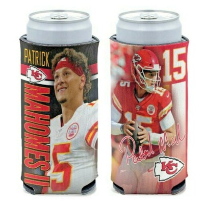 Patrick Mahomes #17 Kansas City Chiefs NFL Slim Can Cooler Two-Sided Design