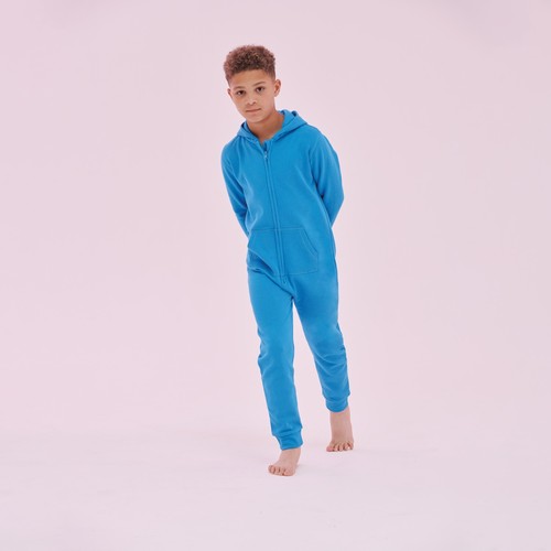 SF Mini Kids All In One Suit SM470-Slim Fit Loungewear Jumpsuit Children Pyjama - Picture 3 of 32