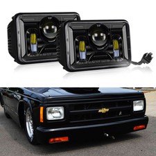 1Pc 4/'/'x6/'/' LED Headlight For Chevrolet S10//Monte Carlo//Nova//R10// Monza//Nova