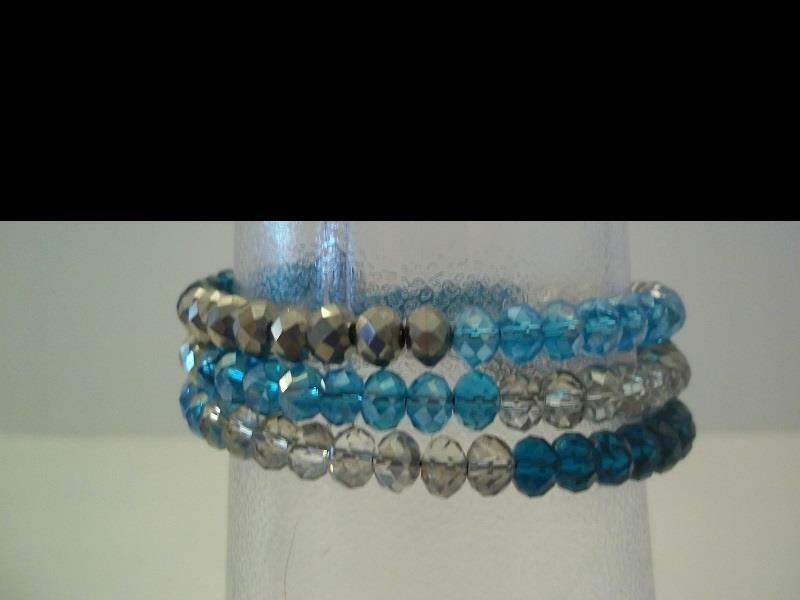 Adjustable Multi Colored Crystal Rope Bracelet - image 2