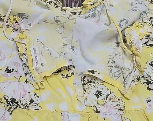 Tucker + Tate Dress Girls Lg 10/12 Yellow Floral Ruffle Sleeveless Summer Tank - Picture 20 of 21