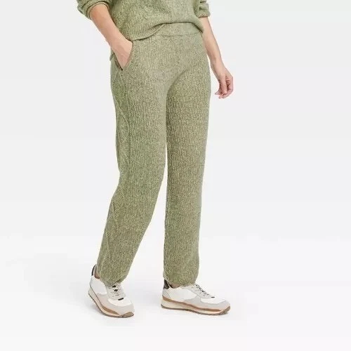 Green polyester pants sales