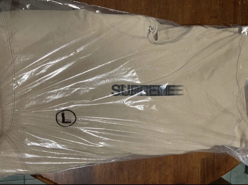 Sweat shirt à capuche logo Supreme Motion (SS23) taille Large   bronzage foncé