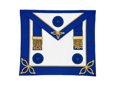 Freimaurer englische Provinz & Bezirk freimaurerische Insignien - Rosetten Schürze ausziehen