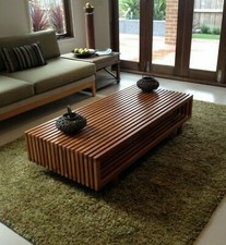 Tavolo Da Salotto Soggiorno Basso In Legno Design