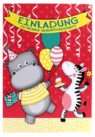 Einladungskarte Kindergeburtstag Geburtstag Kind Einladung Feier Party AV3199