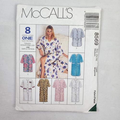 1996 McCalls 8569 Sewing Patterns Robe 8 Styles Size Medium 12-14 Cut ...