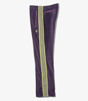 Needles UKメイド ラバーソール パープル　26.5-27cm相当 ASK availability First) Needles Narrow Track Pant - C/PE Velour