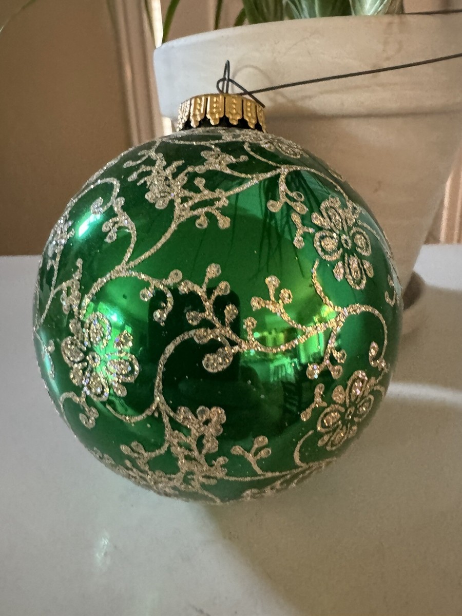 Christmas By Krebs Santa on Silk 1900 Weihnachtsman Glass Bulb 4