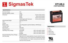 Batterie Lithium Magneti Marelli YT14B-BS Yamaha XVS Drag Star 1100 2000 - 2009