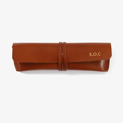 personalised pencil case leather