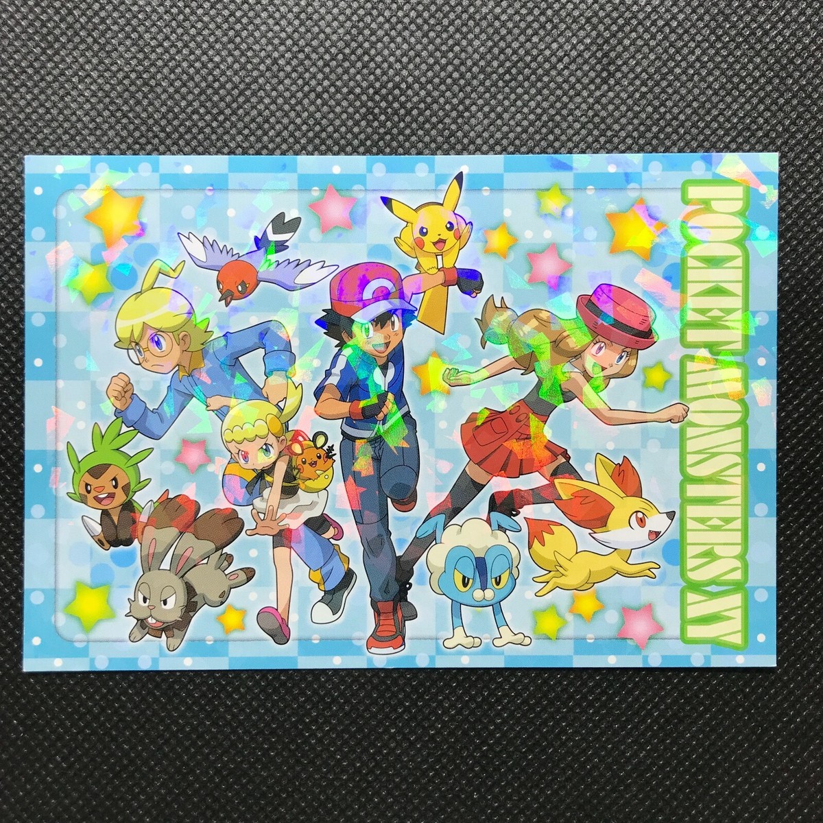 Pikachu Fennekin Ash Ketchum Pokémon glitter Card Japan Pocket