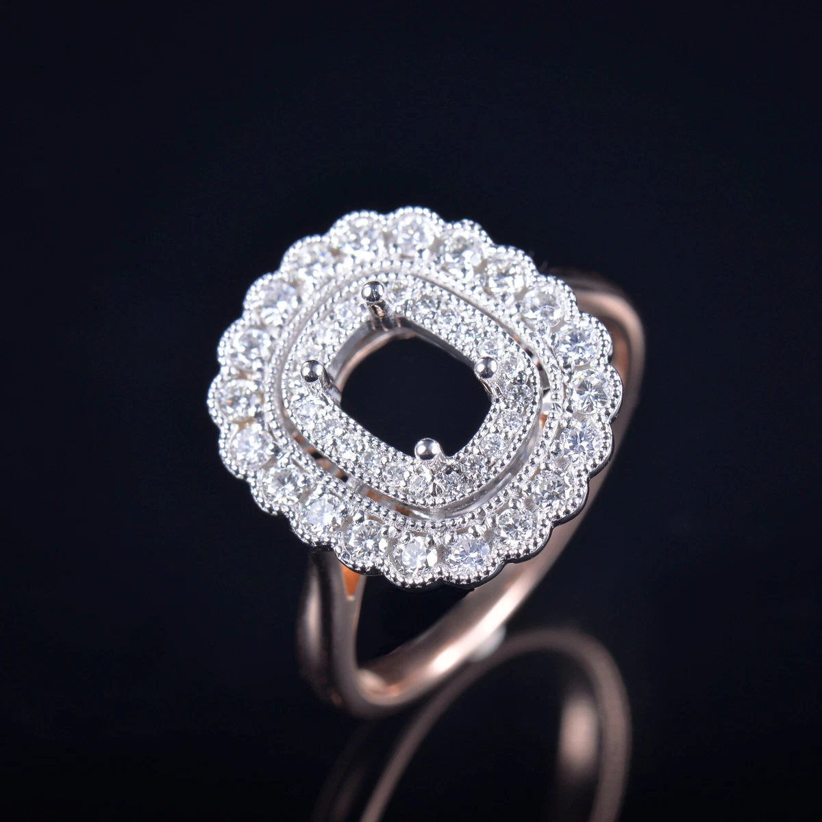 Semi mount halo best sale setting