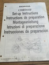 Genuine Honda CBR600F Dealer set-up instruction manual 1995