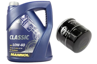 SCT + MANNOL Motoröl Set Ölfilter SM134 10W40 5 Liter für Infiniti KIA Mazda Nissan Renault