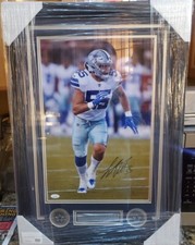 NICE FRAMED & MATTED Cowboys LEIGHTON VANDER ESCH 12x18 Photo Autographed JSA