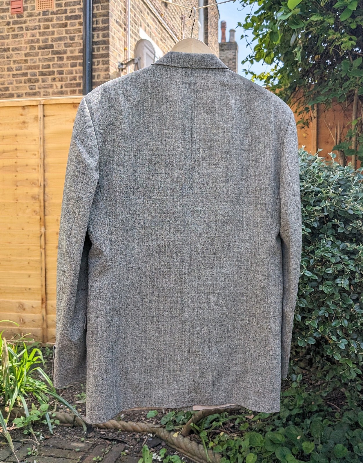 Yves Saint Laurent pour Homme tuta giacca in lana grigia 52 vintage retrò anni '80 '90