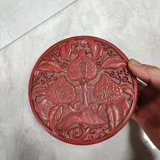 Collection Chinese Vintage Lacquerware Box Exquisite Flower Pattern Keepsake Box