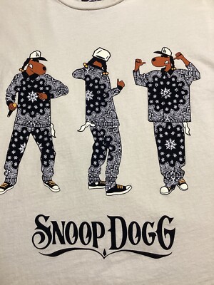Snoop Dog T-Shirt Size S Beige Crip Walk Dogg Supply West Coast