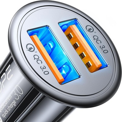 AINOPE USB Zigarettenanzünder Adapter [Dual QC3.0] 45W/6A Ladegerät für Auto Mi