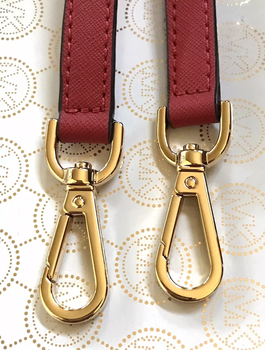 53 Michael Kors Flame Red Saffiano Leather Shoulder Crossbody Handbag Strap