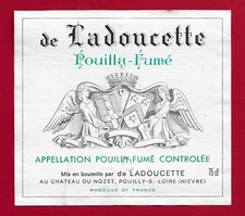 87/76 label BEAUJOLAIS POUILLY-FUMÉ, from Ladoucette, Château du NOZET Pouilly