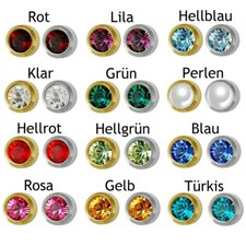 1 PAAR ERSTOHRSTECKER OHRSTECKER GESUNDHEITSSTECKER OHRRING OHRRINGE STEIN KLAR
