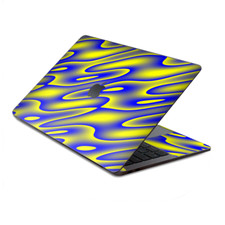 Skin Decal Wrap for MacBook Pro 13" Retina Touch Neon Blue Yellow trippy