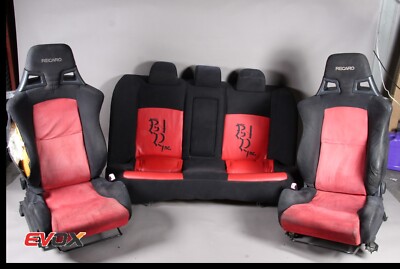 08-15 MITSUBISHI LANCER EVOLUTION EVO X FRONT RECARO CLOTH SEATS