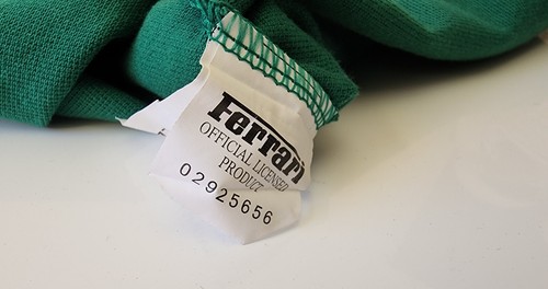 Ferrari Mens Green Short Sleeve Zip Up Polo Shirt Size S Vintage 1999 - Picture 11 of 11