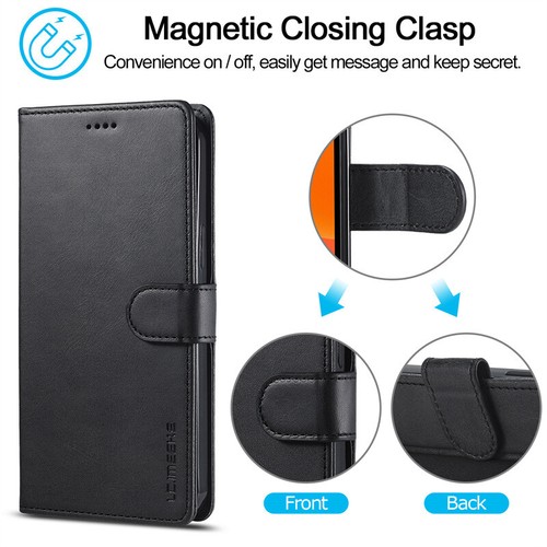Magnetic Leather Case For iPhone 16 15 14 13 12 11 Pro Max 16E Wallet Flip Cover - Picture 20 of 50