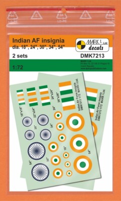 1/72 Decals:  Indian AF Roundels  #DMK7213 : MARK1