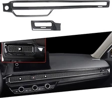 Gloss Carbon Fiber Print Dash Console Air Vent Trim Cover Fits 22-25 Civic 11th
