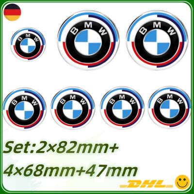 Für B-M-W 50 Jahre M 74,82,45,68mm Vorne/Hinten/Steering Wheel Nabendeckel DHL D