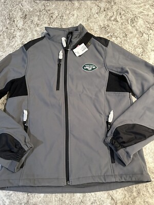 NWT Men’s Dunbrooke Softshell Jacket New York Jets Medium Grey Fleece Lined 