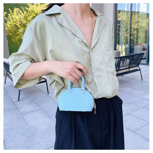 High-capacity Mini Shell Crossbody Bag Solid Color Single Shoulder Bag Girl - Picture 3 of 22