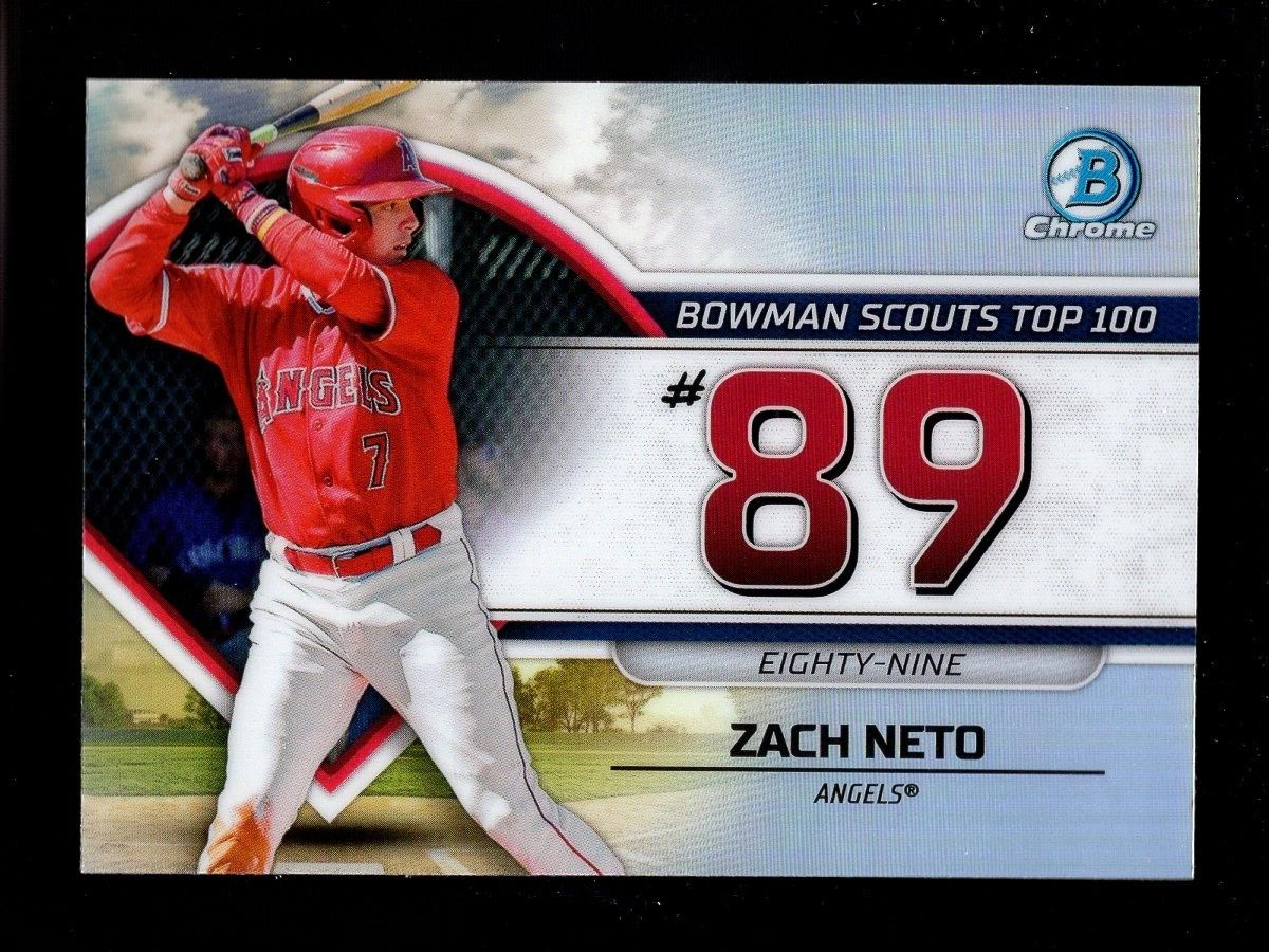 2023 BOWMAN CHROME TOP 100 BTP89 ZACH NETO ANGELS | eBay