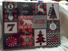 Advent Calendar 12 Days of Socks Christmas winter red and black plaid theme