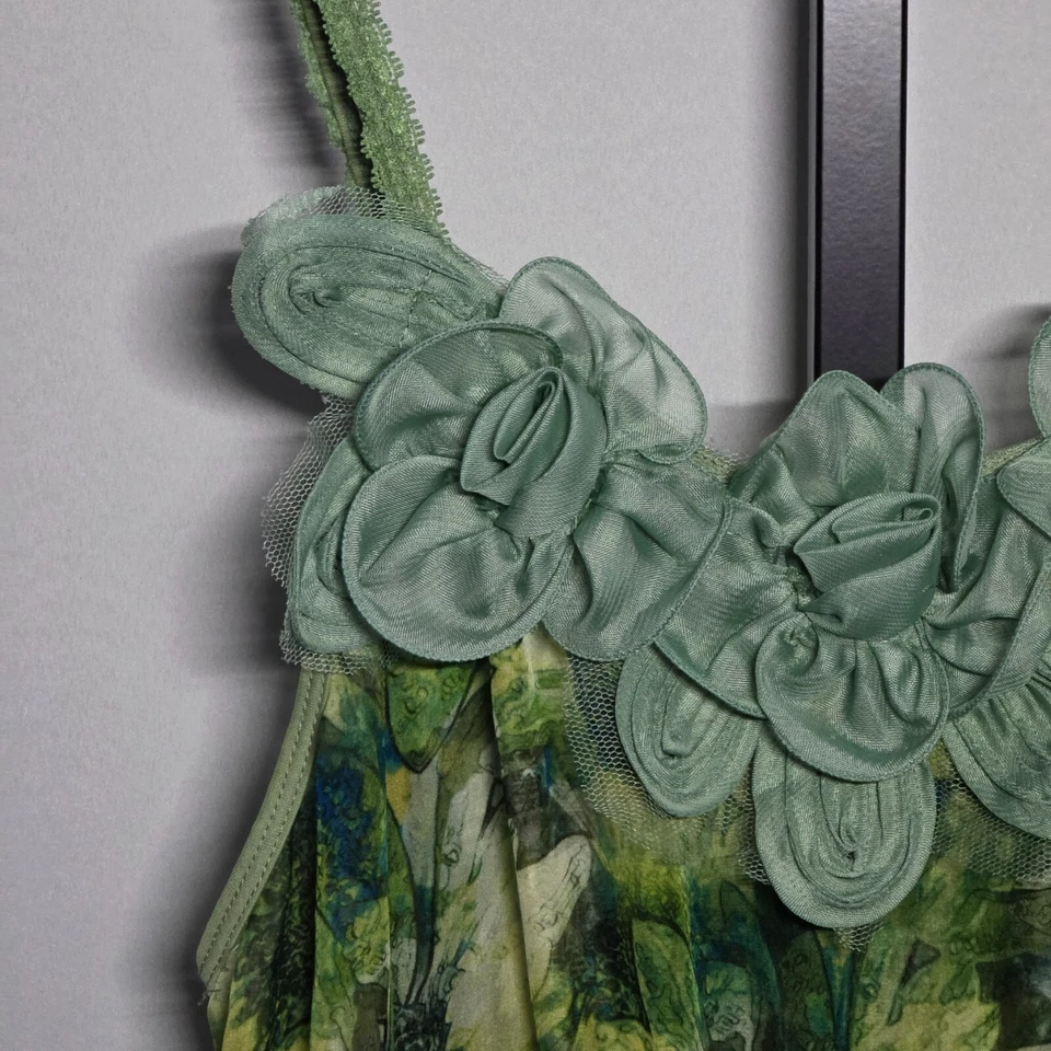 Vestido de fiesta Y2K Pretty Angel malla de seda deslumbrante mini hada grunge coqueta Foto 4 de 4