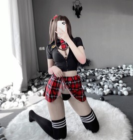 Sexy Lingerie Japanese Schoolgirl Cosplay Uniform Student Dress Nightwear Outfit