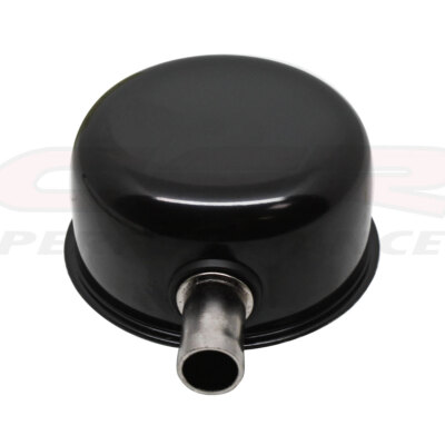 Valve Cover Breather With Tube Fits Push In 0.625 Holes Black Steel Top For Ford