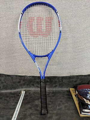 Wilson Fusion XL Blue/White Tennis Racquet | eBay