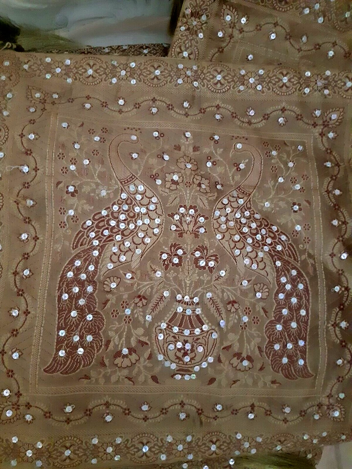 5 New Designer HAND EMBROIDERED Embossed.Heavily Sequenced Handmade - image 2 of 4