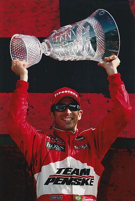 Helio Castroneves handsigniertes 12x8 Foto Indy 500 Legende 7.