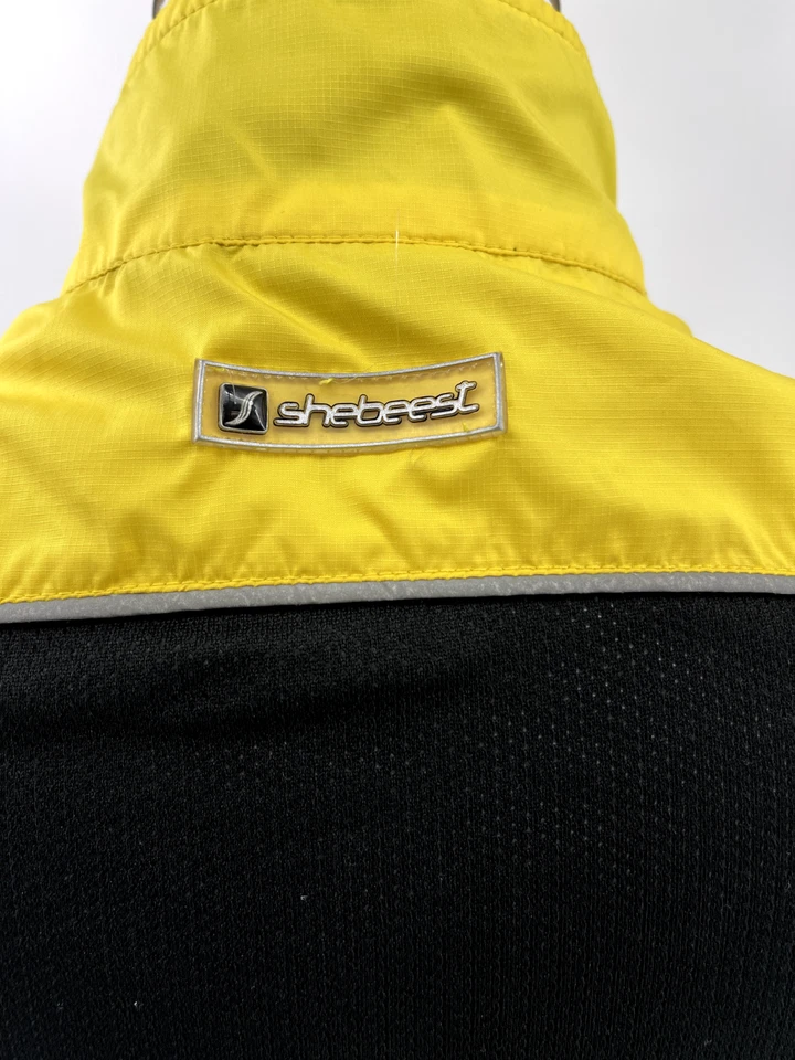 Shebeest Women's Cycling Small Vest, Bike Yellow Packable, Mesh Back, - Imagem 4 de 4