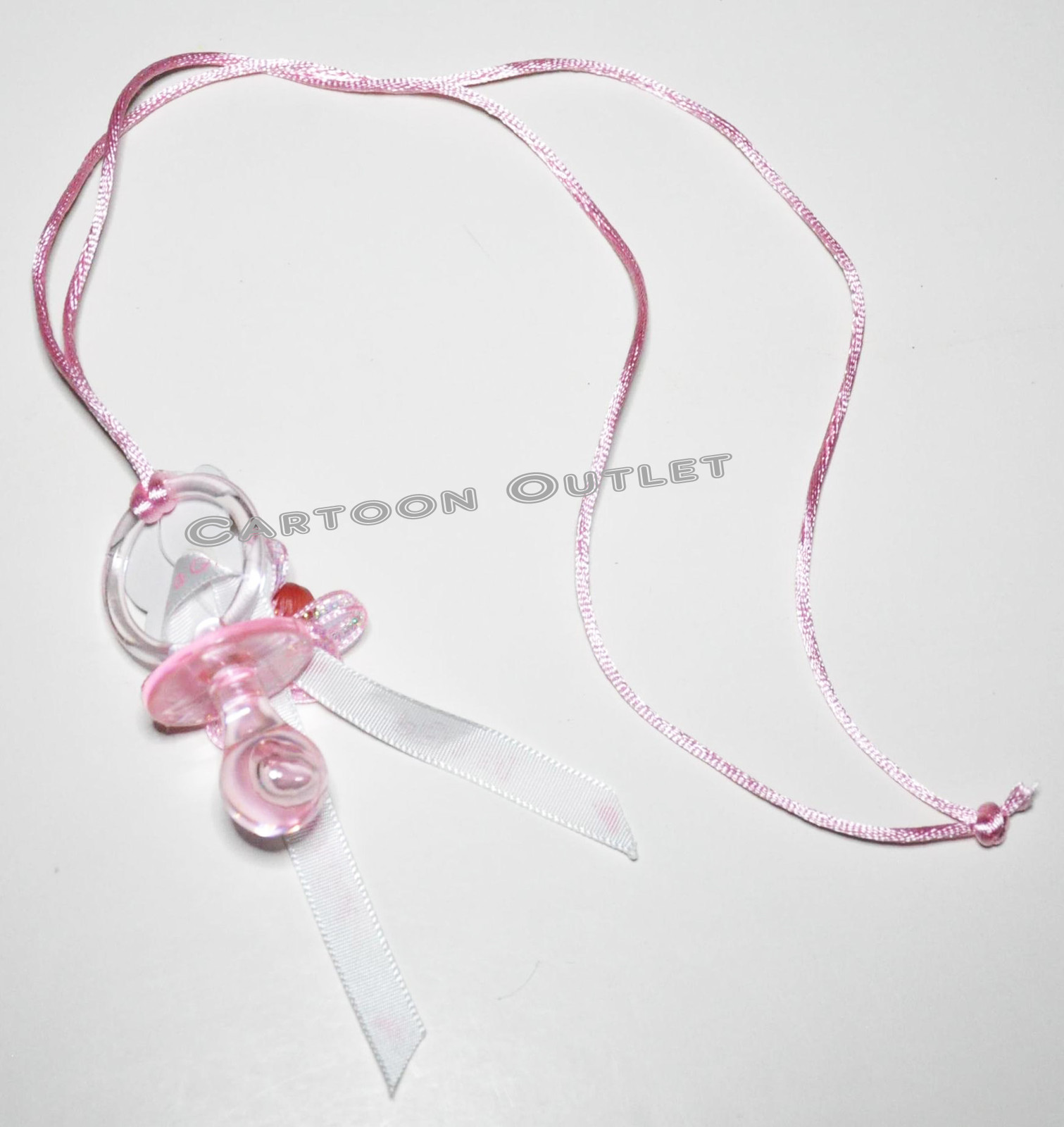 12 Safari Baby Shower It's a Girl Ribbon Pacifier Necklaces Party ...