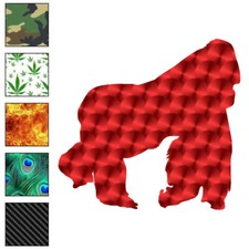 Gorilla Silverback Ape, Vinyl Decal Sticker, 40 Patterns  3 Sizes, 6772