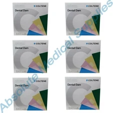 *216-Pieces* Coltene Hygenic Dental Dam 6" x 6" Rubber Latex Thin Green H02146