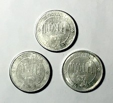 Lot 3 Aluminium Coin Romania 1000 Lei 2001 2002 2004 combined shipping