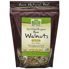 NOW, ORGANIC WALNUTS RAW 12 OZ